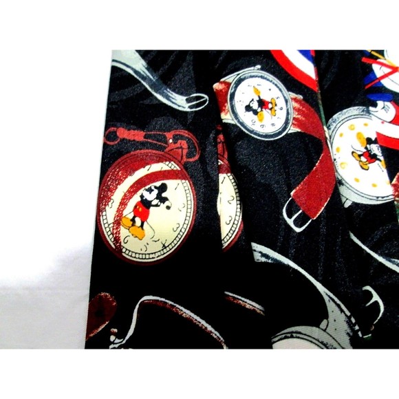 Mickey Mouse Disney Tie Black/Red/Yellow Clock Watch Pattern Accessories - Picture 5 of 7